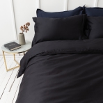 Premium satino audinys „Midnight“. Kangad