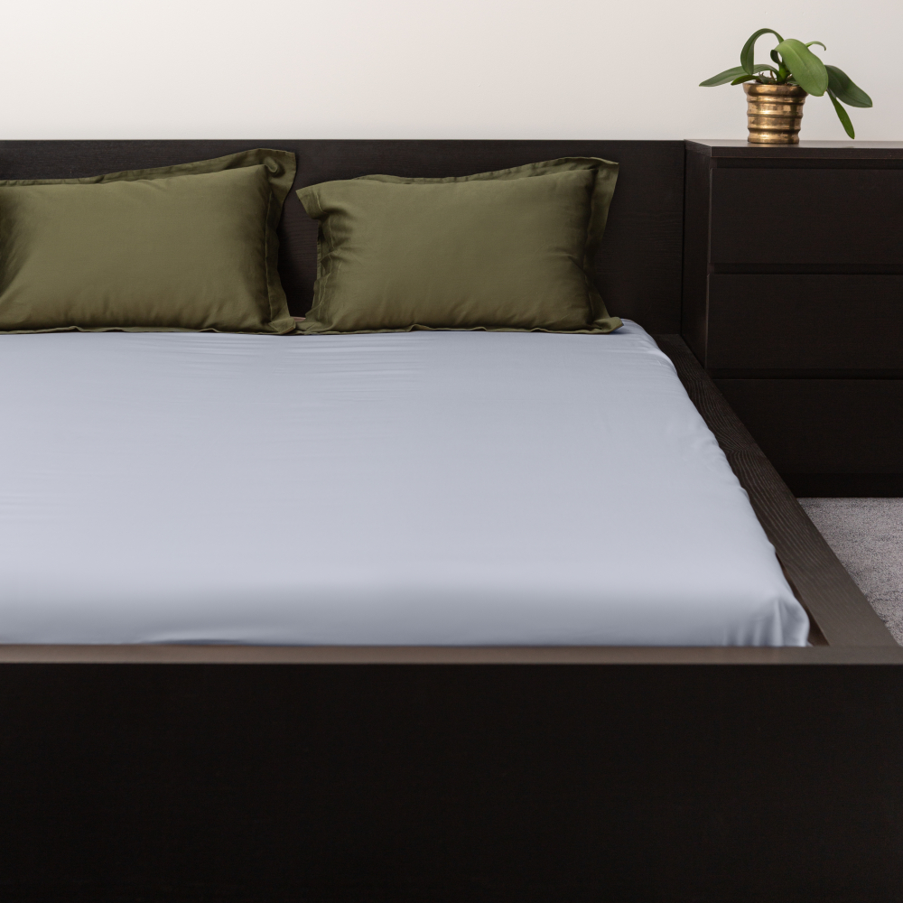 Satiinist voodilina „Classic grey“. Voodilina, 150x220 cm, 180x220 cm, 200x220 cm
