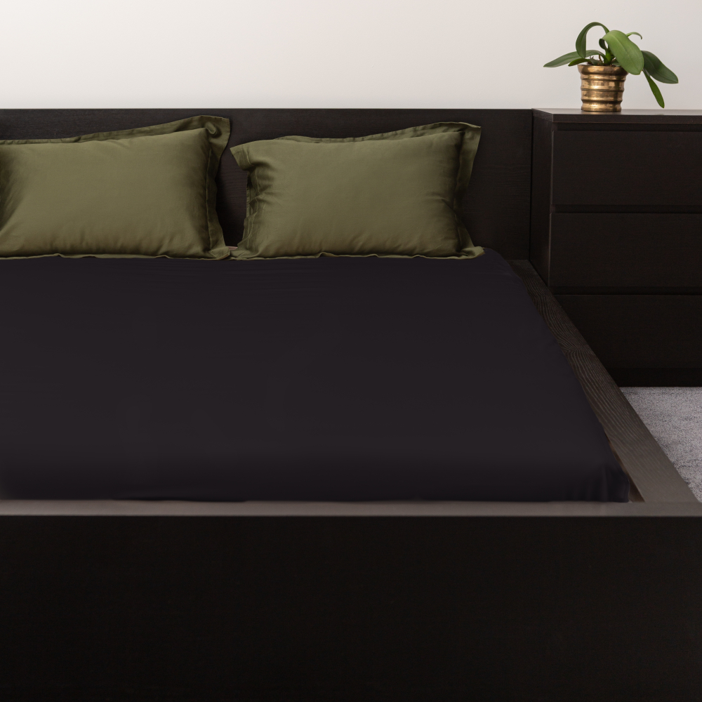 Kummiga voodilina „Anthracite“. Kummiga voodilina 140x200, 140x200 cm, 160x200 cm, 180x200 cm