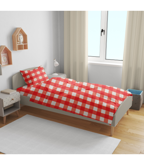 Beebi voodipesu "Red grid". Beebi voodipesu komplektid
