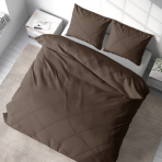 Voodipesu komplekt "Brunette". Hotelli voodipesu, 140x200 cm, 200x200 cm, 200x220 cm, 220x240 cm. Stiilne pruun voodipesu komplekt, mis tõstab teie magamistoa sisekujundust sooja.
