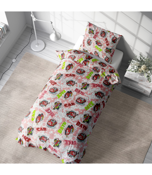Laste voodipesu komplekt "Bath red". Laste voodipesu