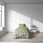 Laste voodipesu komplekt "Fun city". Beebi voodipesu komplektid, 90x120 cm, 100x135 cm, 100x140 cm, 110x140 cm, 140x200 cm, 150x200 cm