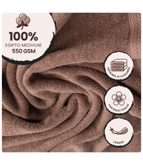 Vannitoa rätik „Brown“. Rätikud