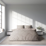 Kortsukangast voodipesu komplekt "Beige Floro". Voodipesu komplektid 200x220, 200x200 cm, 200x220 cm