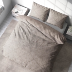 Kortsukangast voodipesu komplekt "Beige Floro". Voodipesu komplektid 200x220, 200x200 cm, 200x220 cm
