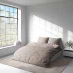 Kortsukangast voodipesu komplekt "Beige Floro". Voodipesu komplektid 200x220, 200x200 cm, 200x220 cm