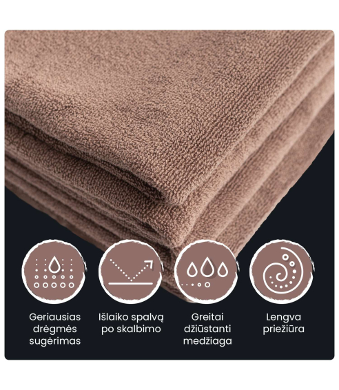 Vannitoa rätik „Brown“. Rätikud