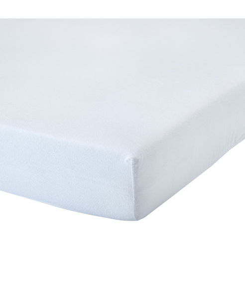 Kummiga voodilina „White Terry sheet“. Kummiga voodilina 160x200