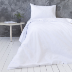 Premium satiinist voodipesu komplekt "Stripe 1 cm". Satiinist voodipesu, 140x200 cm
