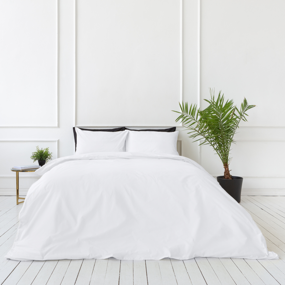 Premium satiinist voodipesu komplekt "White". Satiinist voodipesu, 140x200 cm, 200x200 cm, 200x220 cm