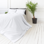 Premium satiinist voodipesu komplekt "White". Satiinist voodipesu, 140x200 cm, 200x200 cm, 200x220 cm