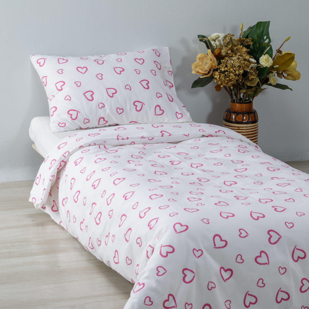 Beebi voodipesu "Pink love". Beebi voodipesu komplektid, 140x200 cm