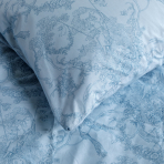 Voodipesu komplekt "Toile de jouy blue". Puuvillane voodipesu, 140x200 cm, 200x200 cm