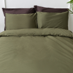 Premium satiinist voodipesu komplekt "Moss green". Satiinist voodipesu, 140x200 cm