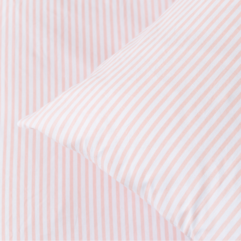 Voodipesu komplekt "Rose stripes". Puuvillane voodipesu, 140x200 cm