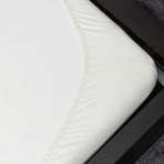 Trikotaažist voodilina kummiga „White“. Kummiga voodilinad, 90x200 cm, 140x200 cm, 160x200 cm, 180x200 cm