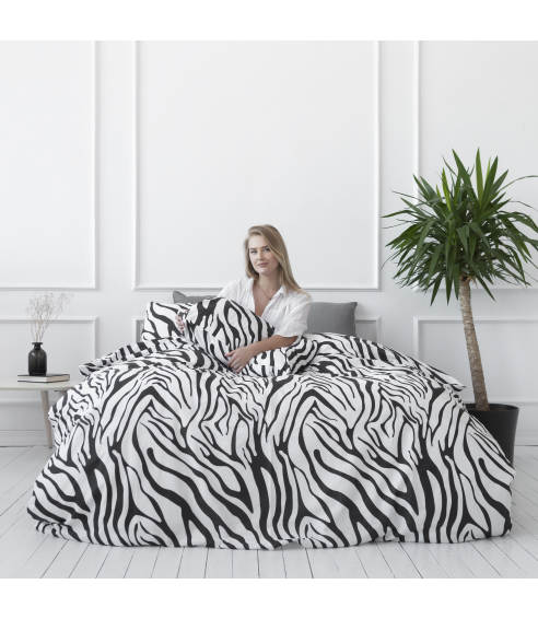 Voodipesu komplekt "Zebra". Puuvillane voodipesu