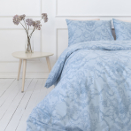 Voodipesu komplekt "Toile de jouy blue". Puuvillane voodipesu, 140x200 cm, 200x200 cm