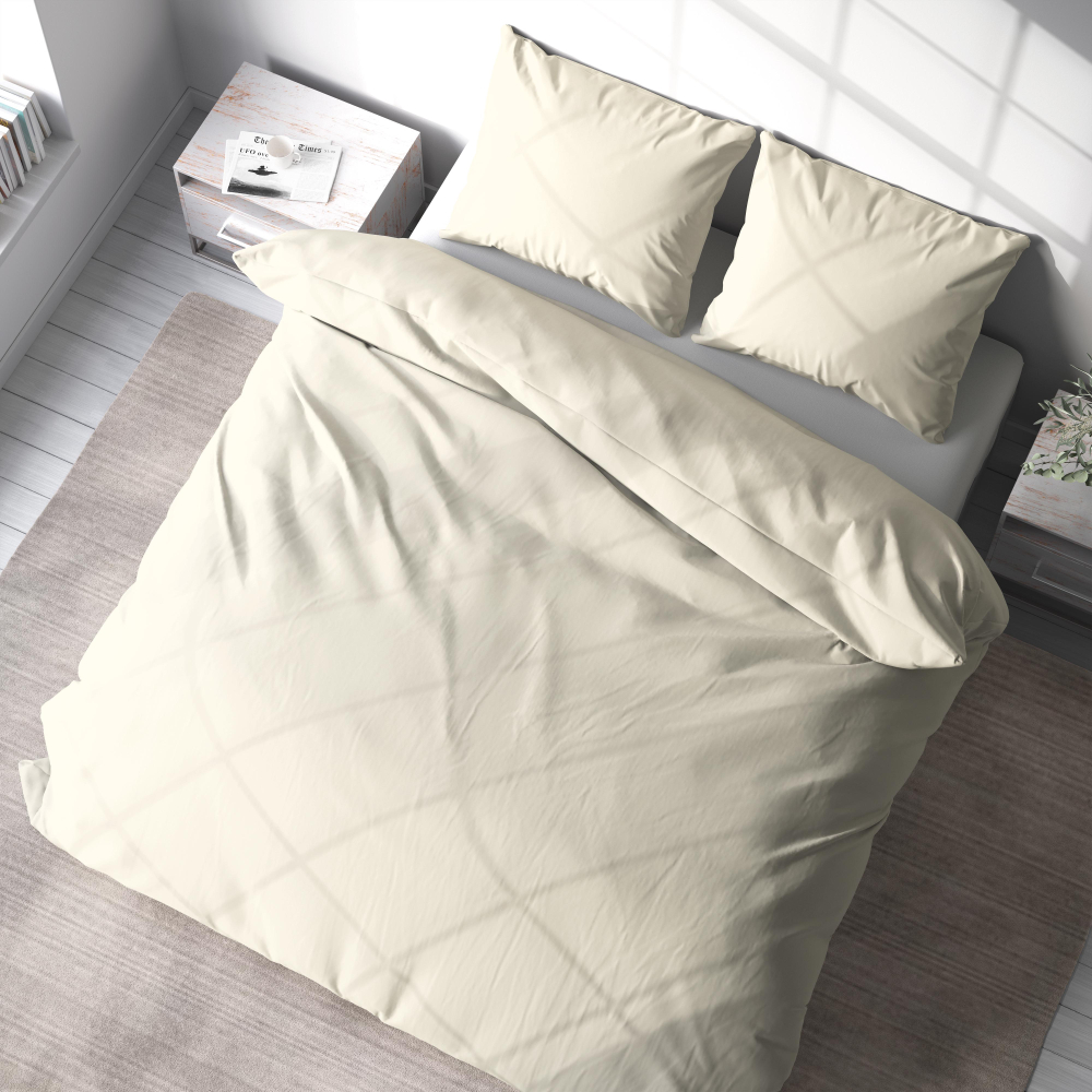 Voodipesu komplekt "Kremo". Hotelli voodipesu, 140x200 cm, 200x200 cm, 200x220 cm, 220x240 cm. Stiilne kreemjas voodipesukomplekt, mis sobib ideaalselt keerulise magamistoa atmosfääri jaoks.