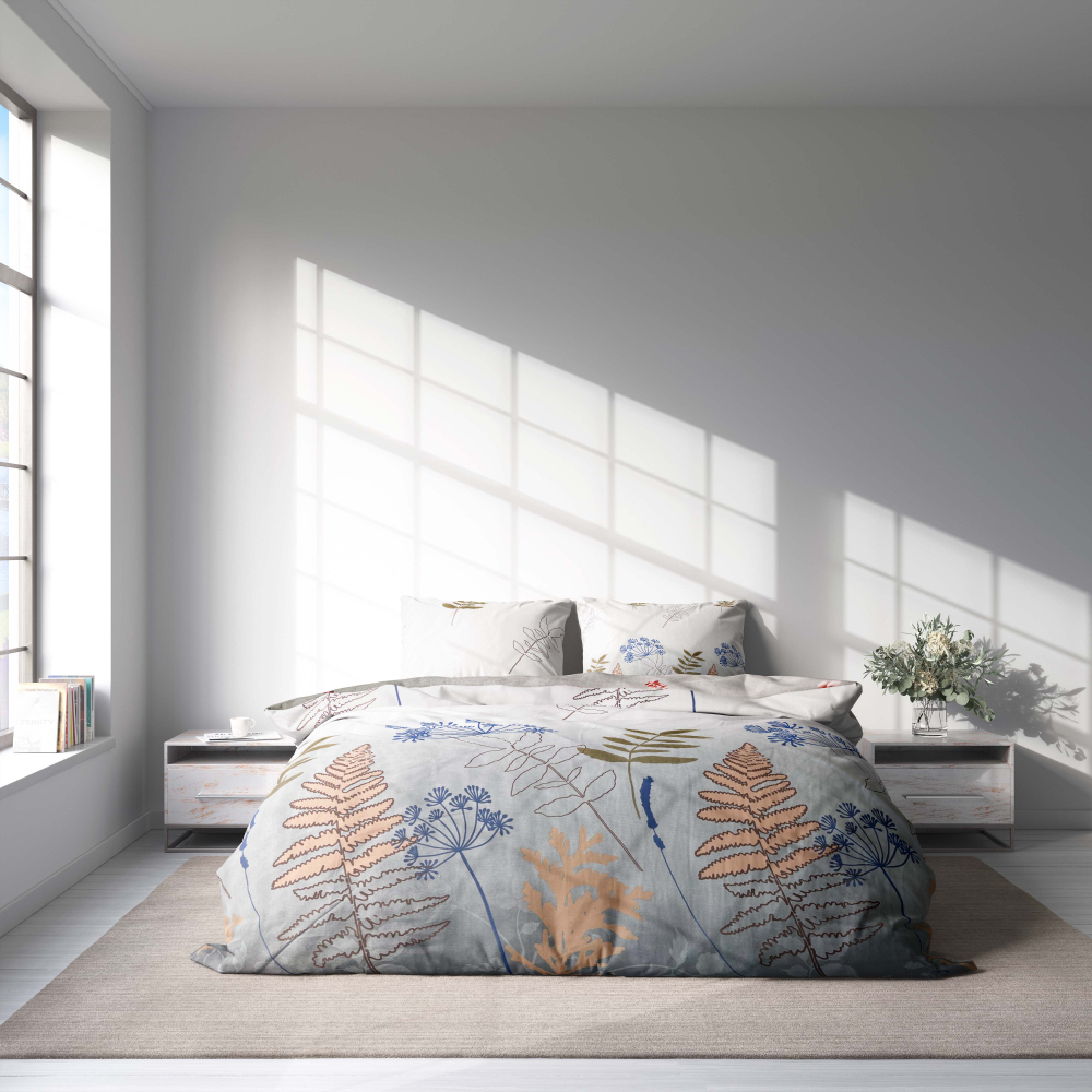 Voodipesukomplekt „Thicket“. Voodipesu koos taimedega, 200x220 cm