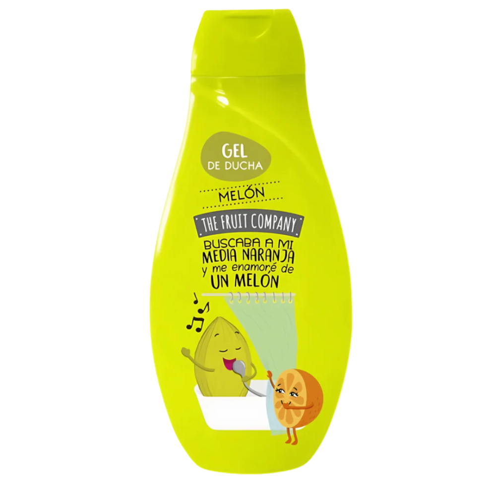 Dušigeel "Shower Gel The Fruit Company Naranja un Melon". The fruit company meloni lõhnaline dušigeel pakendis