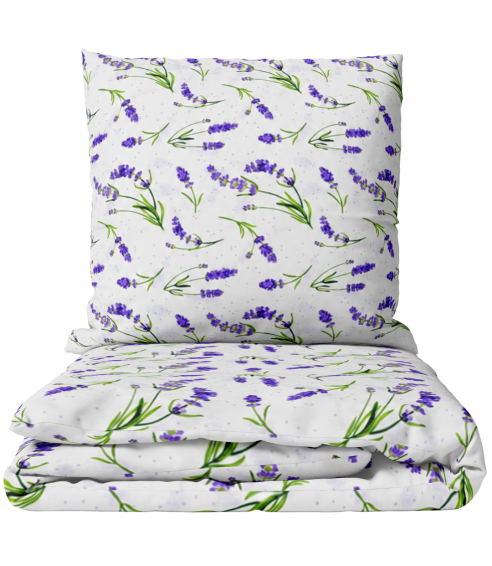 Kaheinimese voodipesu komplekt "Lavender Breeze". Puuvillane voodipesu