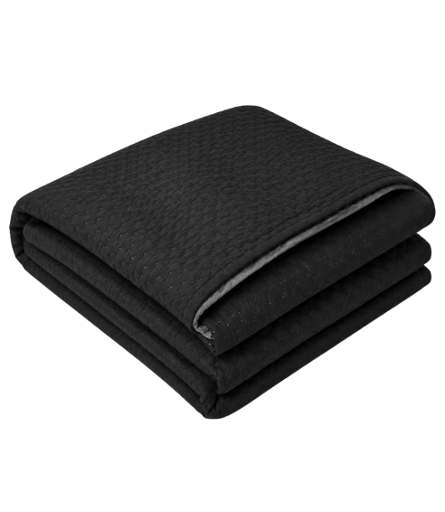 Voodikate „Black trapuntino Bedspread“. Pleedid