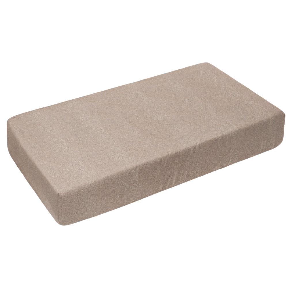 Kummiga voodilina „Beige Terry sheet“. Kummiga voodilina 90x200, 90x200 cm, 160x200 cm, 180x200 cm. Luksuslik tumesinine voodipesu komplekt pehme ja mugava tunnetusega, ideaalne lisamaks elegantsi teie magamistuppa.