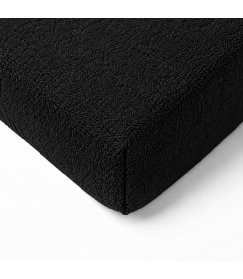 Kummiga voodilina „Black frote“. Kummiga voodilina 90x200