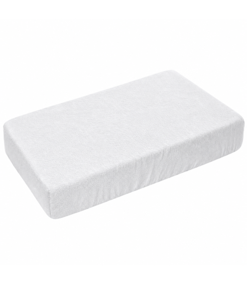 Kummiga voodilina „White frote“. Kummiga voodilina 90x200