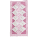 Vaip „Rose Diamond Mosaic Rug“, 70x140 cm. Ristkülikukujuline roosa vaip, mille keskel põimuvad heleroosad ja valged ristkülikud, mida ümbritseb ereroosa ääris. Vaip „Rose Diamond Mosaic Rug“, 70x140 cm. Ristkülikukujuline roosa vaip, mille keskel põimuvad heleroosad ja valged ristkülikud, mida ümbritseb ereroosa ääris.