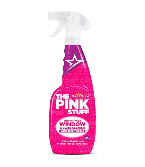 Klaasipuhastusvahend "Window spray The Pink Stuff". Puhastusained