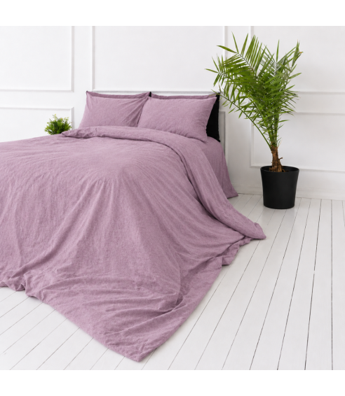 Linane voodipesu "Linen Blushfade". Linane voodipesu