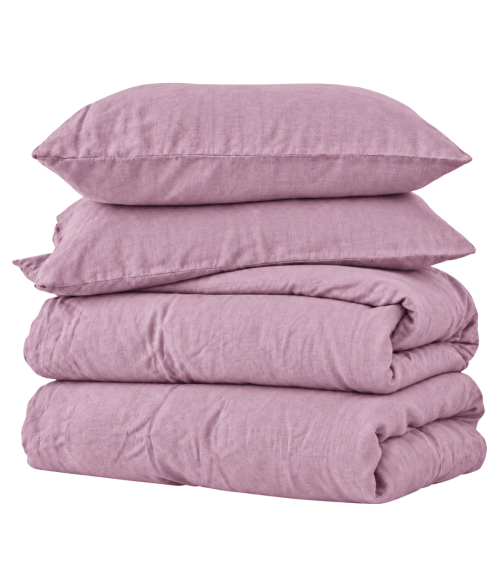 Linane voodipesu "Linen Blushfade". Linane voodipesu