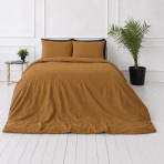 Linane voodipesu „Linen Mustard“. Voodipesu komplektid 150x200, 140x200 cm, 150x200 cm, 160x200 cm, 180x200 cm, 200x200 cm, 200x220 cm, 220x240 cm. Kuldpruun voodipesukomplekt õrna tekstuurse mustriga. Linane voodipesu „Linen Mustard“. Voodipesu komplektid 150x200, 140x200 cm, 150x200 cm, 160x200 cm, 180x200 cm, 200x200 cm, 200x220 cm, 220x240 cm. Kuldpruun voodipesukomplekt õrna tekstuurse mustriga.