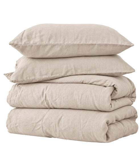 Linane voodipesu "Linen sepia". Linane voodipesu
