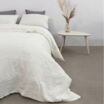 Linane voodipesu "Linen white". Linane voodipesu, 140x200 cm, 200x200 cm, 200x220 cm, 220x240 cm
