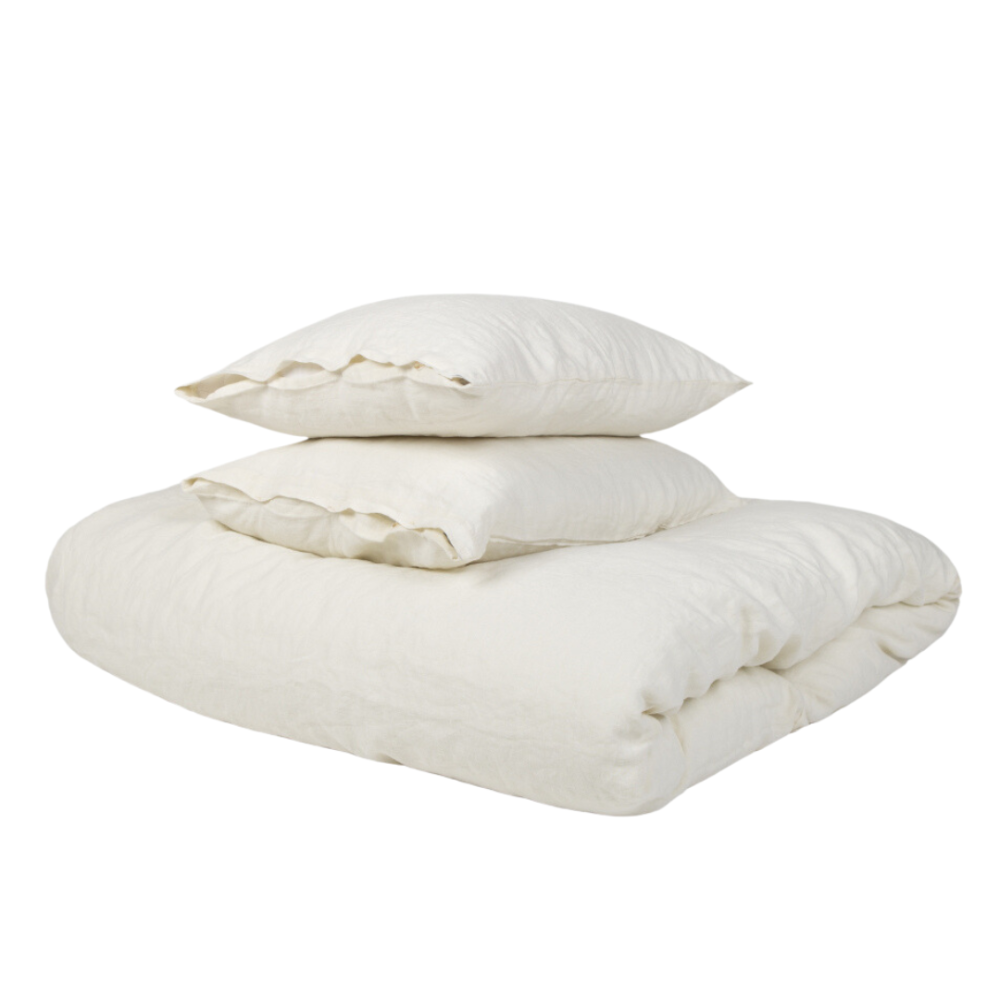 Linane voodipesu "Linen white". Linane voodipesu, 140x200 cm, 200x200 cm, 200x220 cm, 220x240 cm