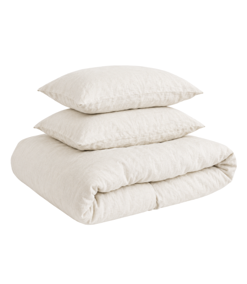 Linane voodipesu "Linen white". Linane voodipesu