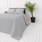 Voodikate „Bedspread Harbor“. Pleedid, 210x240 cm. Hõbehall voodikate korduva põimitud geomeetrilise mustriga Voodikate „Bedspread Harbor“. Pleedid, 210x240 cm. Hõbehall voodikate korduva põimitud geomeetrilise mustriga