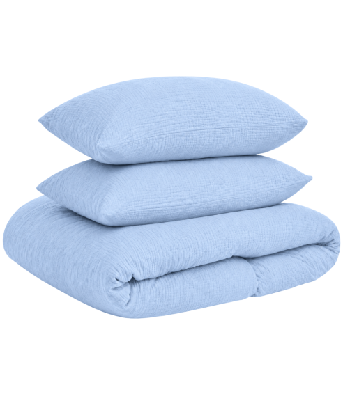 Musliinist voodipesu komplekt "Blue muslin". Laste voodipesu