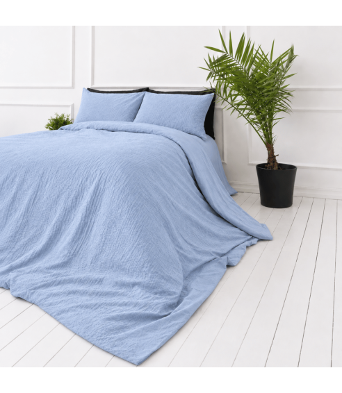 Musliinist voodipesu komplekt "Blue muslin". Laste voodipesu