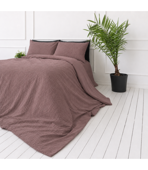 Musliinist voodipesu komplekt "Brown muslin". Voodipesu komplektid 200x200