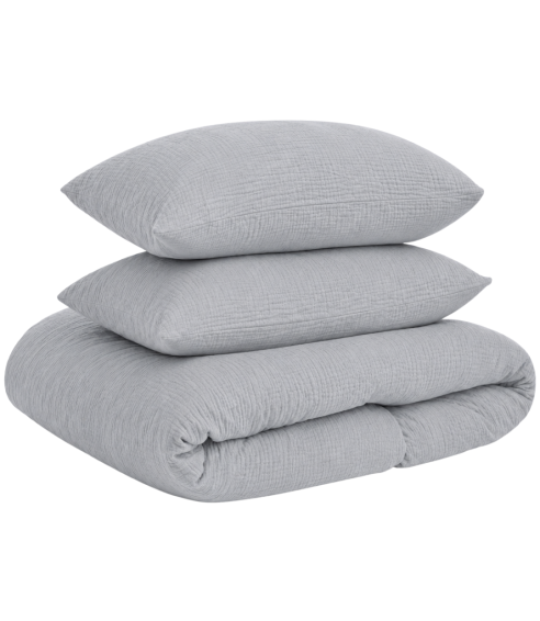 Musliinist voodipesu komplekt "Grey muslin". Voodipesu komplektid 200x200