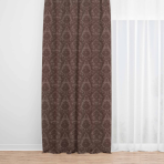 Öised kardinad „Brown baroque curtain“. Kardinad, 140x270 cm. Tumedpruun kardin elegantses žakaarse ornamendimustris, lisades igale ruumile sügavust ja soojust.