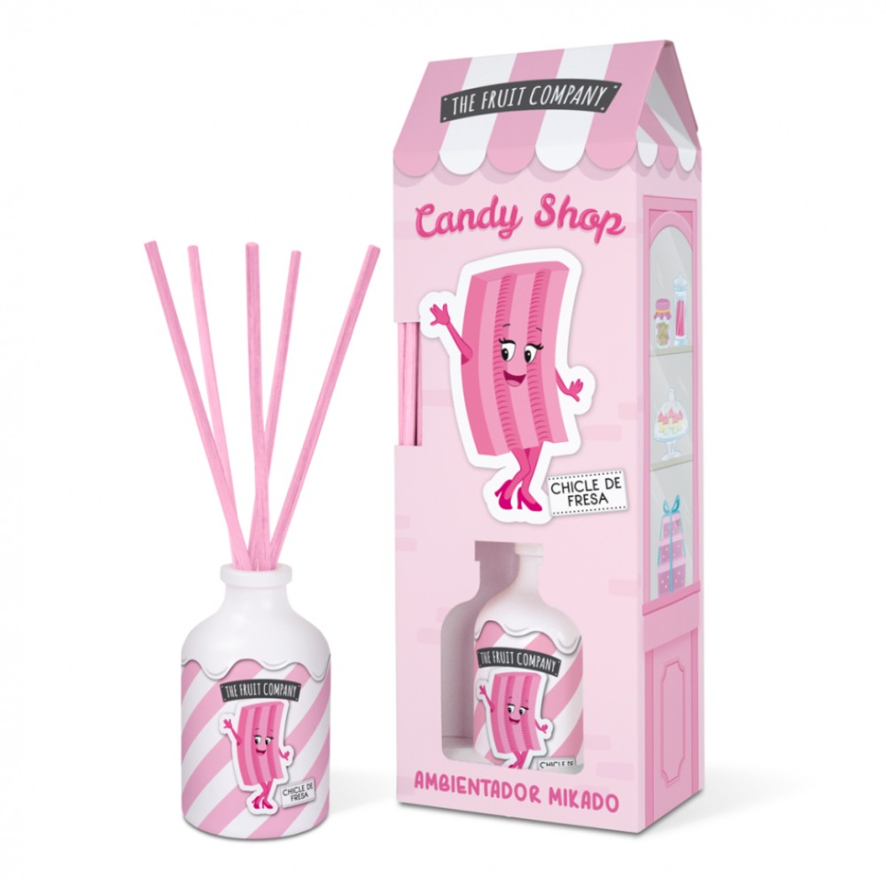 Kodulõhnad pulgaga "Candy Pop Fresa The Fruit Company". Kodulõhnastajad. Magusa ja puuviljase lõhnaga kodulõhn – kirsid, apelsinid, aniis, maasikad, vanilje ja vaarikad.