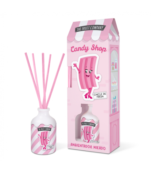 Kodulõhnad pulgaga "Candy Pop Fresa The Fruit Company". Kodulõhnastajad