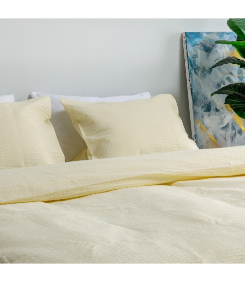 Padjapüürid „Kora Yellow“. Padjapüürid 50x70