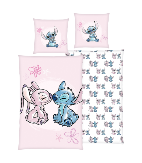 Laste voodipesu komplekt "Angel and Stitch". Puuvillane voodipesu